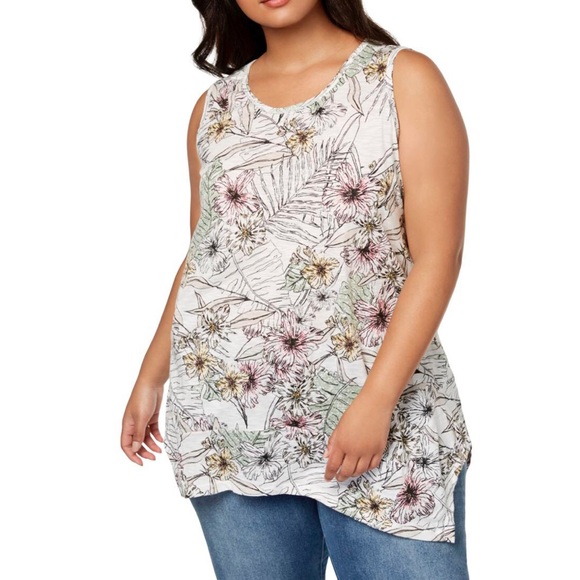 Style & Co. Tops - 5/$25 NWT Style & Co. Floral Print Scoop Neck Tank